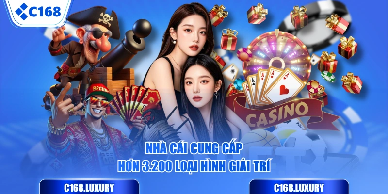 Nhà cái cung cấp hơn 3.200 loại hình giải trí